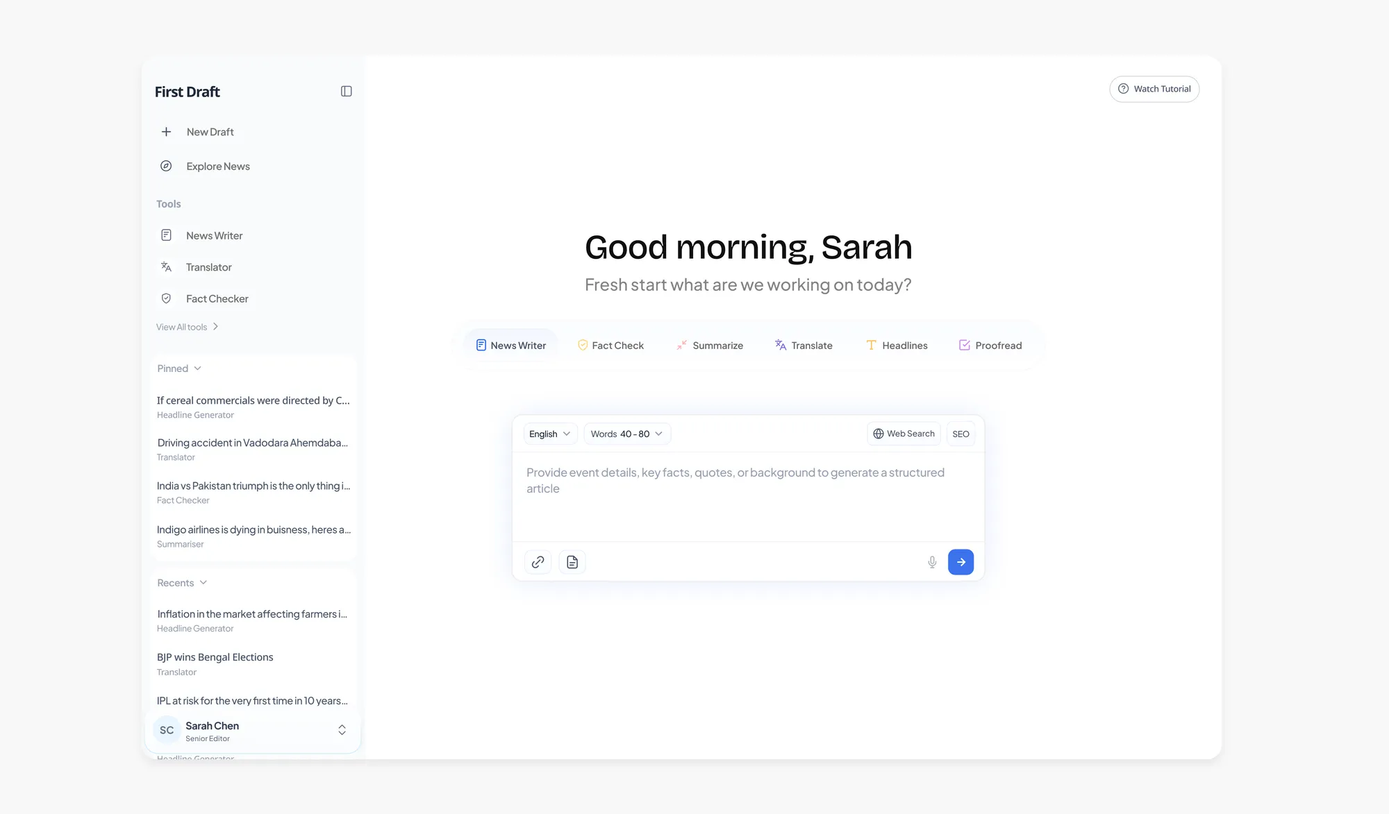 Building FirstDraft for AI Newsrooms