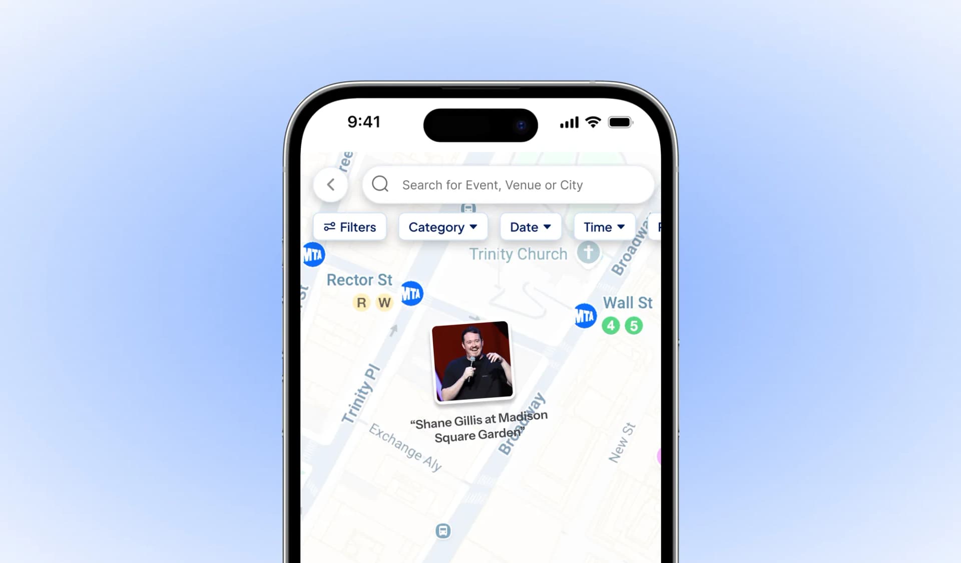 Discovering events through maps